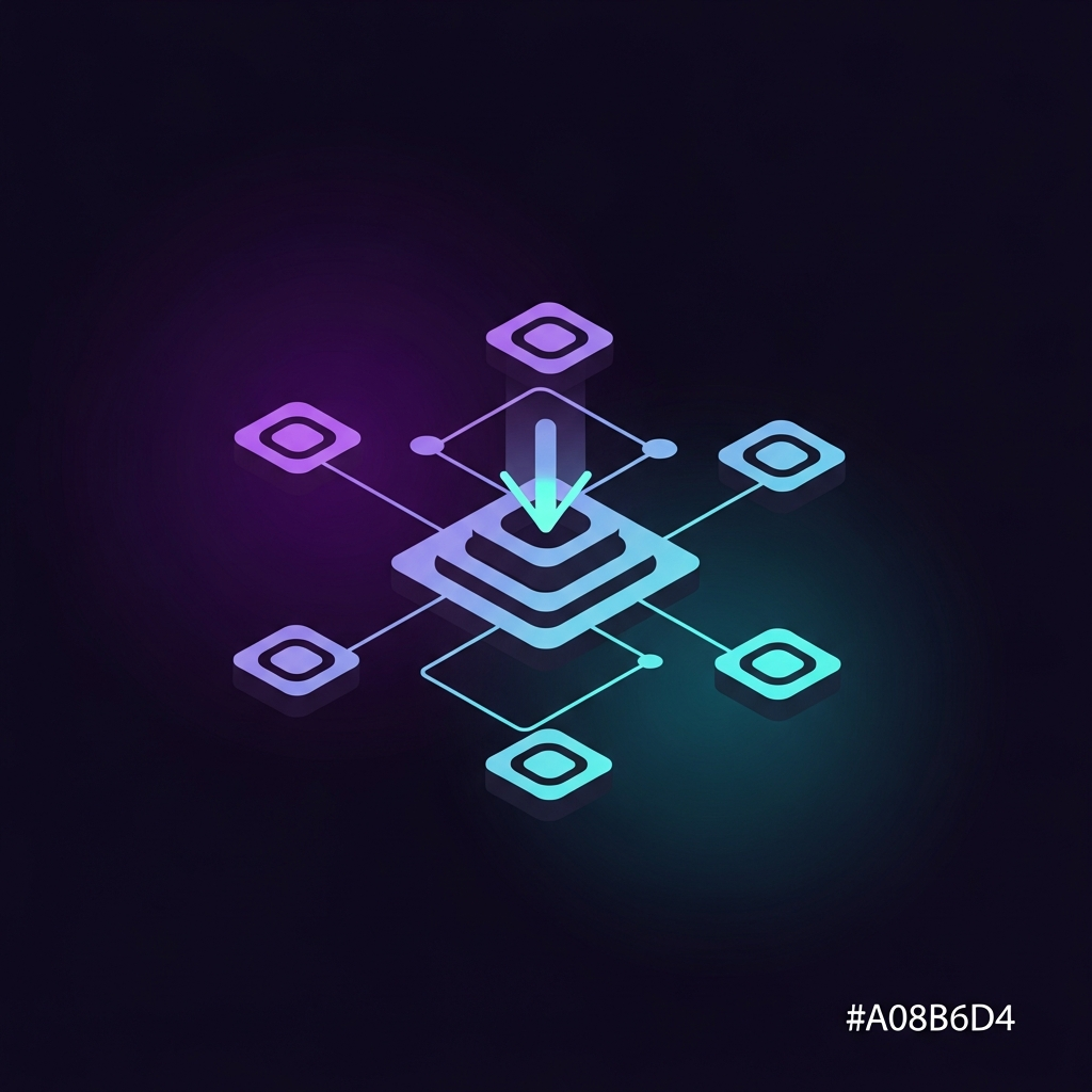 Cómo aparecer en DeepSeek en 2026: el modelo open-source que está cambiando el mercado Logotipo DeepSeek con representación de pesos abiertos descargándose a múltiples nodos